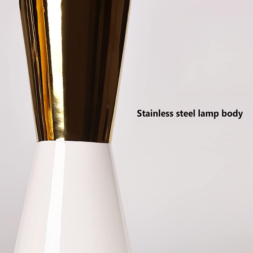 Creative Stainless Steel Bedroom Bedside Table Lamps 22.8" Modern Desk Lamps With Fabric Shades For Living Room End Tables (Color : Black)