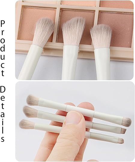 Portable Makeup Brush Set with Storage Box - 8-Piece Cosmetic Brush Kit for Eye Shadow, Powder & Foundation, Perfect Travel Makeup Tools & Beauty Accessories