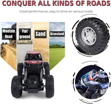  Car Toys Remote Control, Off-road Climbing Car High-speed Drift Racing Toy with Rechargeable Battery,Boys Girls Kids...