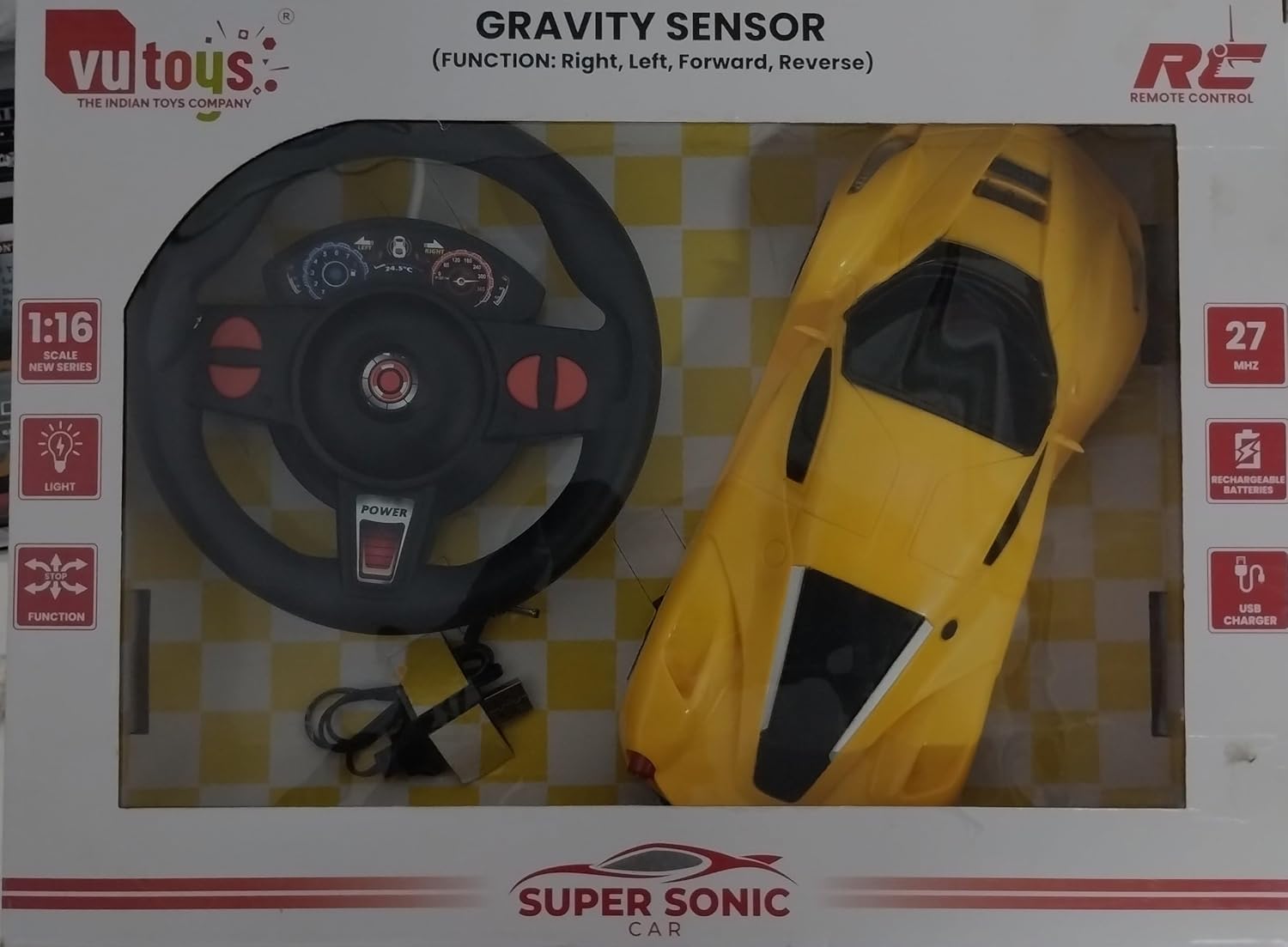 Super Sonic Remote Control Car with Gravity Sensor