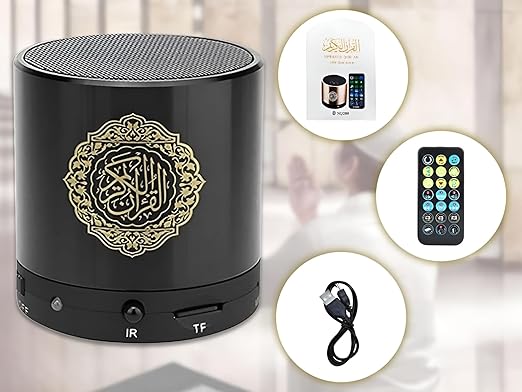 Quran Speaker, SQ200 Remote Control Bluetooth Quran Speaker,Portable Bluetooth Wireless Quran Speaker MP3 Player 8GB TF FM Quran Quran Translator USB Rechargeable Speaker Makkah hajj Gifts