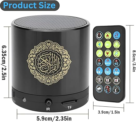 Quran Speaker, SQ200 Remote Control Bluetooth Quran Speaker,Portable Bluetooth Wireless Quran Speaker MP3 Player 8GB TF FM Quran Quran Translator USB Rechargeable Speaker Makkah hajj Gifts