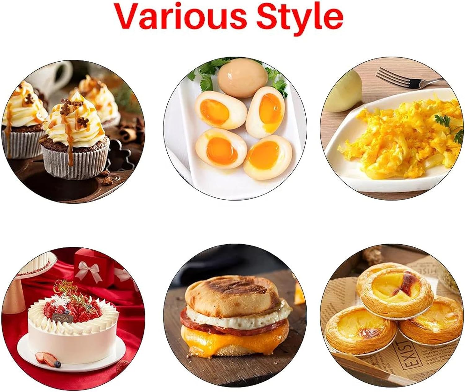 Egg poucher, 350W Electric Egg Beater, White Egg Steamer, Egg Cooker, 7 Egg Volume Steamed Egg Automatically Closed, Double Steamed Egg. Color:Assorted