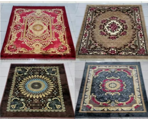 Persian Carpet Rug, Flower Pattern, Rug, Fade Resistant, Stain Resistant, Anti-Slip