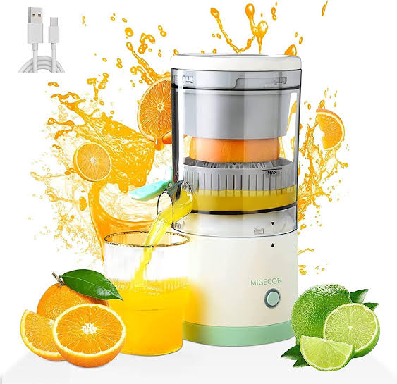 PORTABLE ELECTRIC CITRUS JUICER RECHARGEABLE HANDS