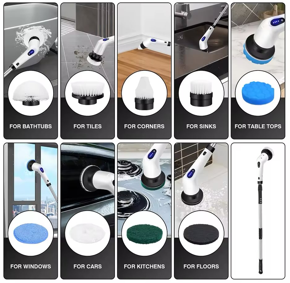 9 in 1 Electric Cleaning Brush