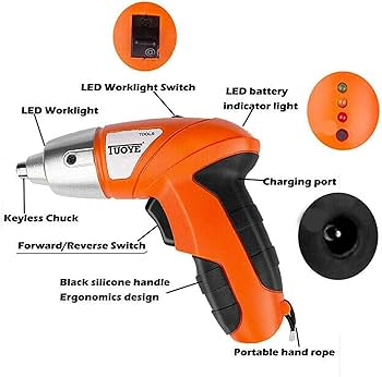 Cordless Screwdriver Tool Set wit