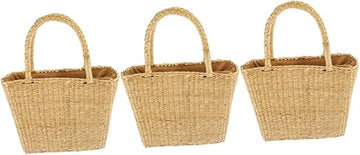 Straw Bag Portable Woven Bag 3pcs