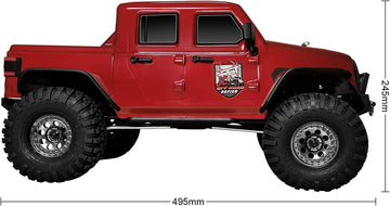 RGT RC Crawlers EX86100-JC, RTR 1/10 Scale 4wd Off Road Monster Truck Rock Crawler 4x4 High Speed Waterproof RC Car for Adults (Red)