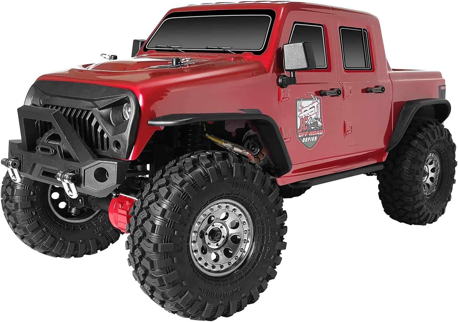 RGT RC Crawlers EX86100-JC, RTR 1/10 Scale 4wd Off Road Monster Truck Rock Crawler 4x4 High Speed Waterproof RC Car for Adults (Red)