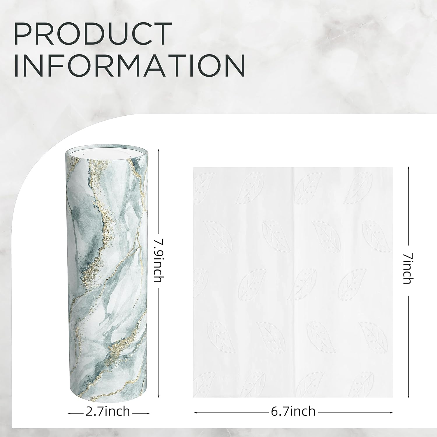 Car Tissue Holder with 3-ply Facial Tissues Bulk, UBTKEY Car Tissues Cylinder, Round Tissue Boxes for Car, Round Tube Car Tissue Box Round Container for Home Office Bathroom