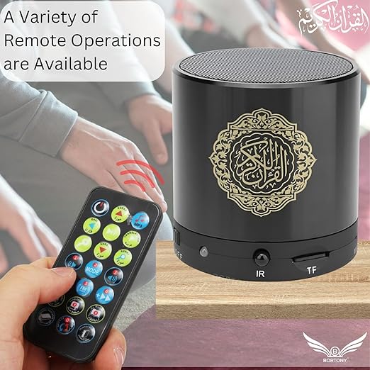 Quran Speaker, SQ200 Remote Control Bluetooth Quran Speaker,Portable Bluetooth Wireless Quran Speaker MP3 Player 8GB TF FM Quran Quran Translator USB Rechargeable Speaker Makkah hajj Gifts