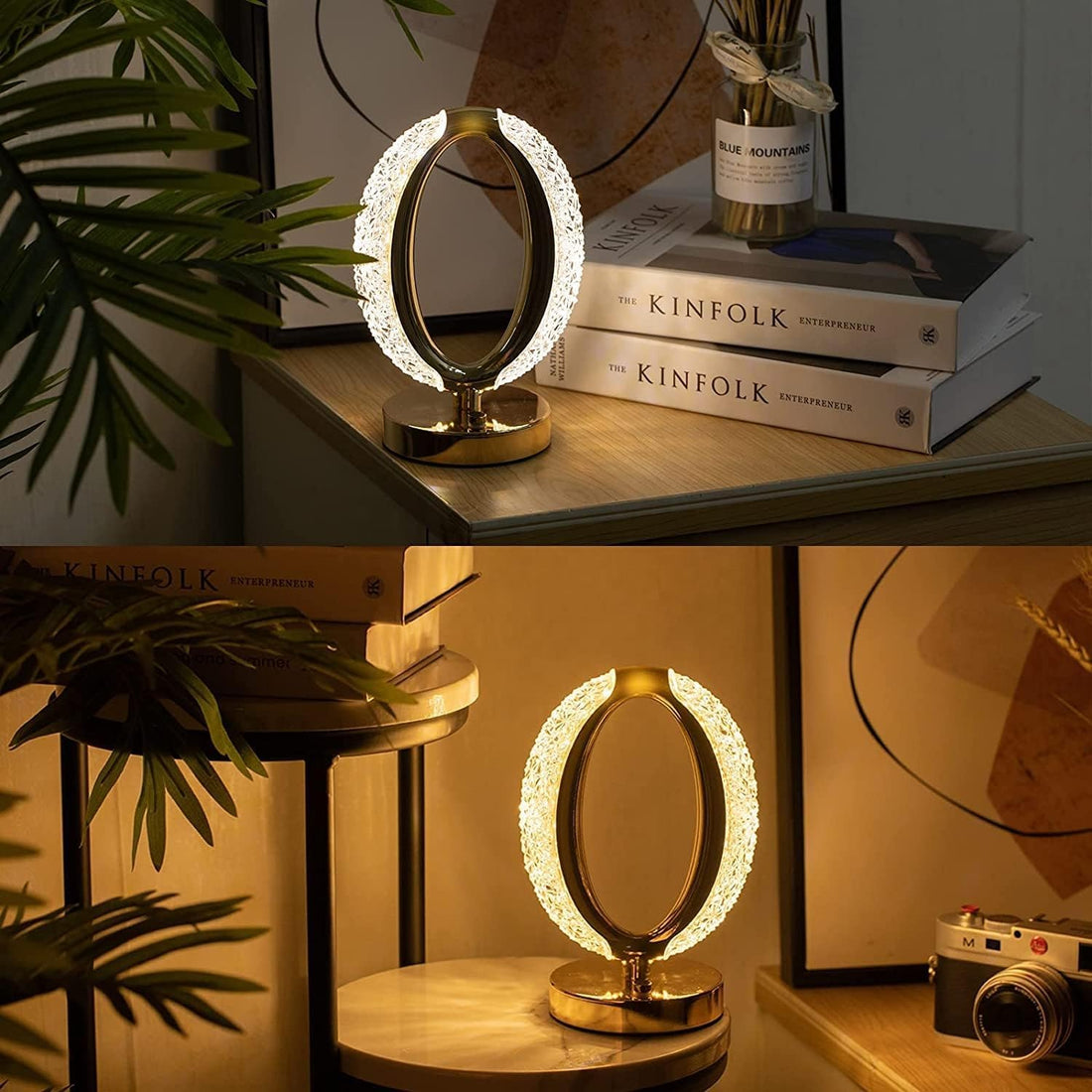 Touch Control Crystal Table Desk Lamp- 3-Way Dimmable Light