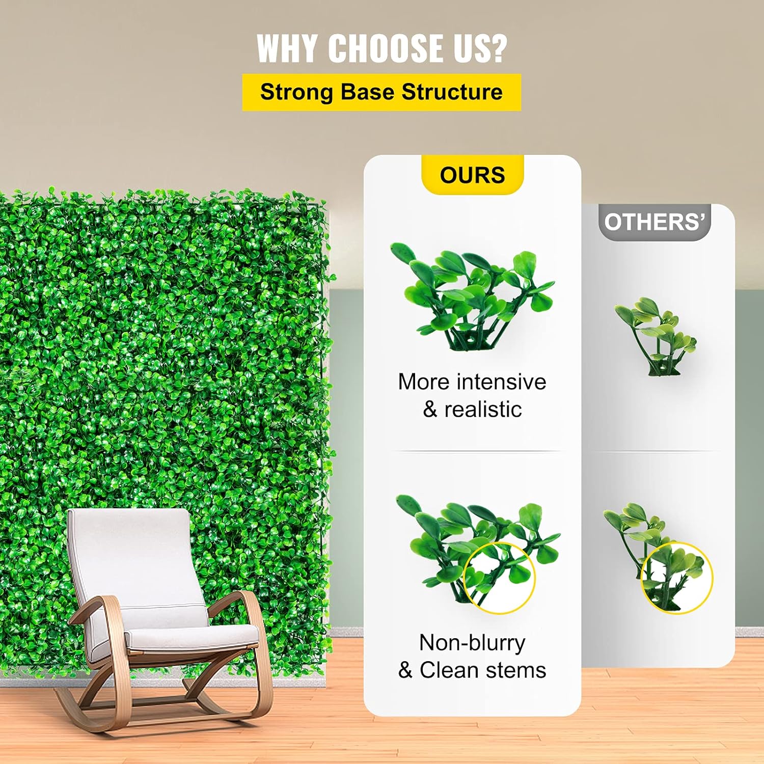 Artificial Boxwood Panels,Boxwood Hedge Wall Panels,Artificial Grass Backdrop Wall 1.6",Privacy Hedge Screen UV Protected for Outdoor Indoor Garden Fence Backyard