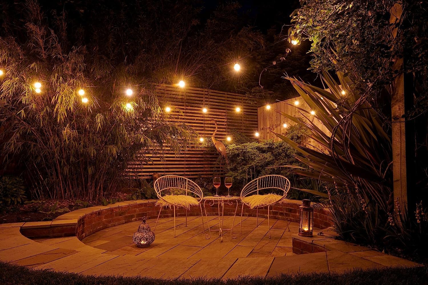 Auraglow Warm White LED Bulb Festoon String Light