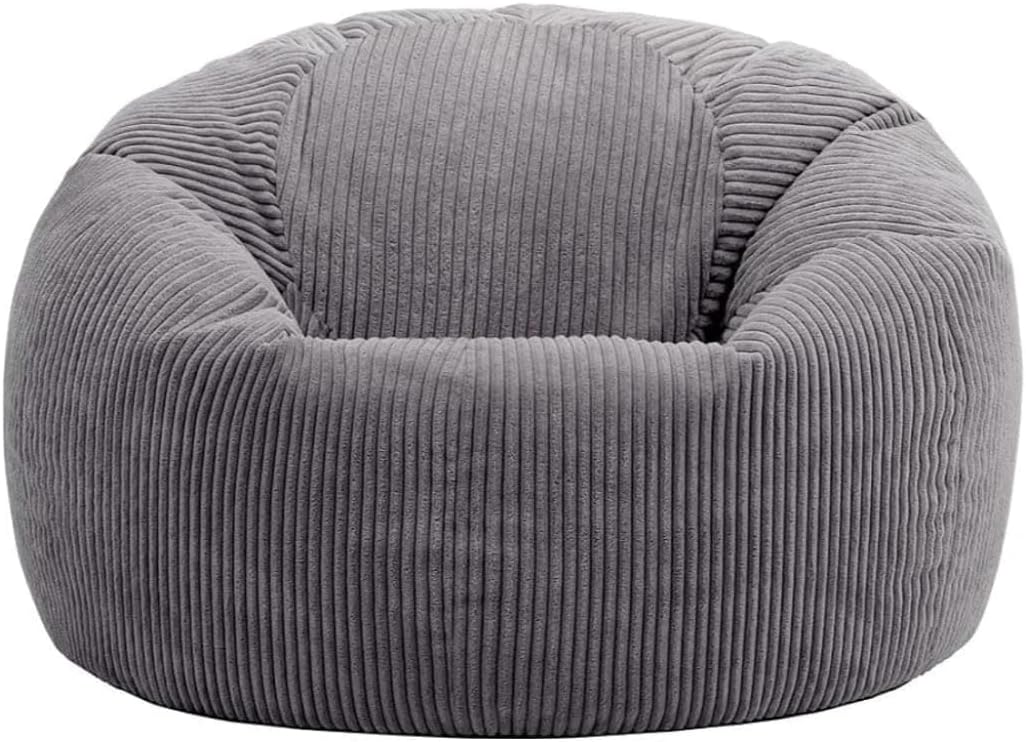 Cozy Homes Corduroy Bean Bag Chair, Large Round Lounger with Filling